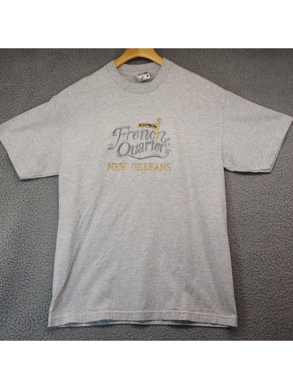 VTG 90s Large French Quarters New Orleans Embroidered King C